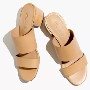 Madewell Kiera block heel sandals beige 7.5